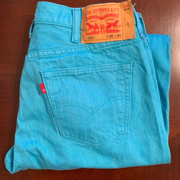 turquoise levis 501